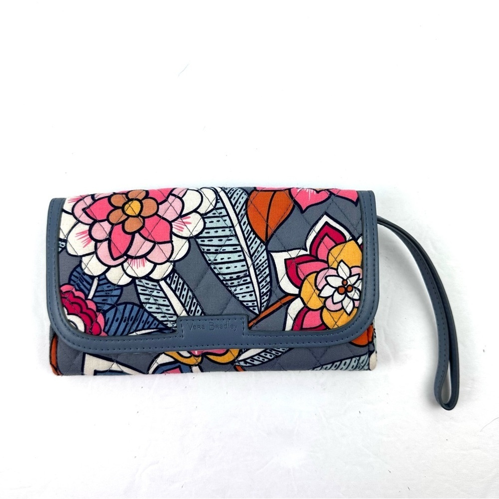 Vera Bradley Wallet Tropical Island Quilted Wristlet Organizer Brand New